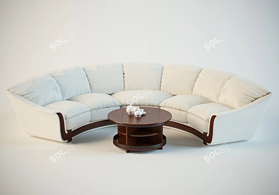 Classic Soft Sofa 3D model image 1