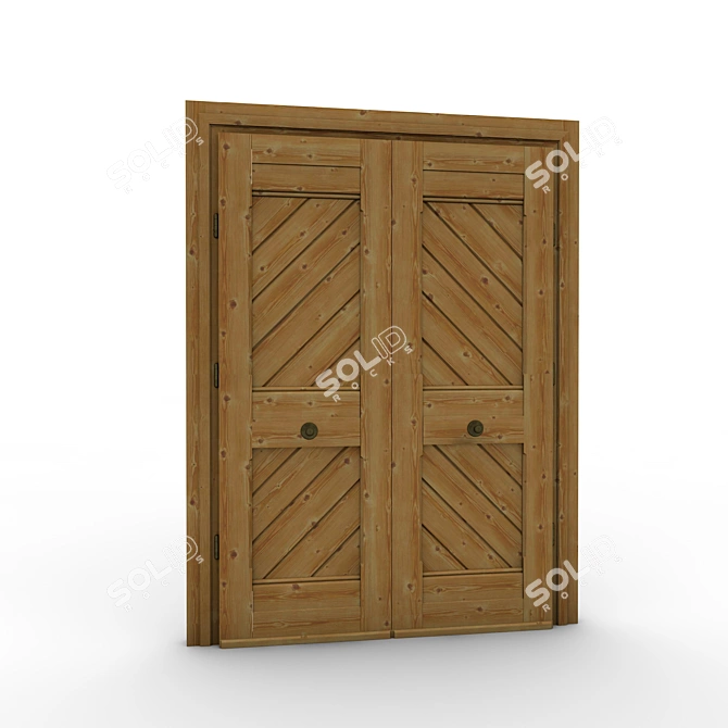 Sleek Door Design 3D model image 1