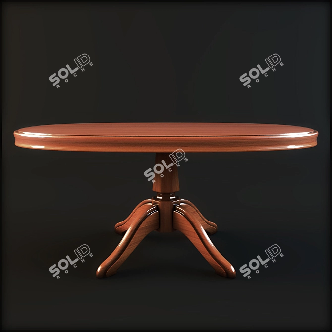 Elegant Classic Coffee Table 3D model image 1