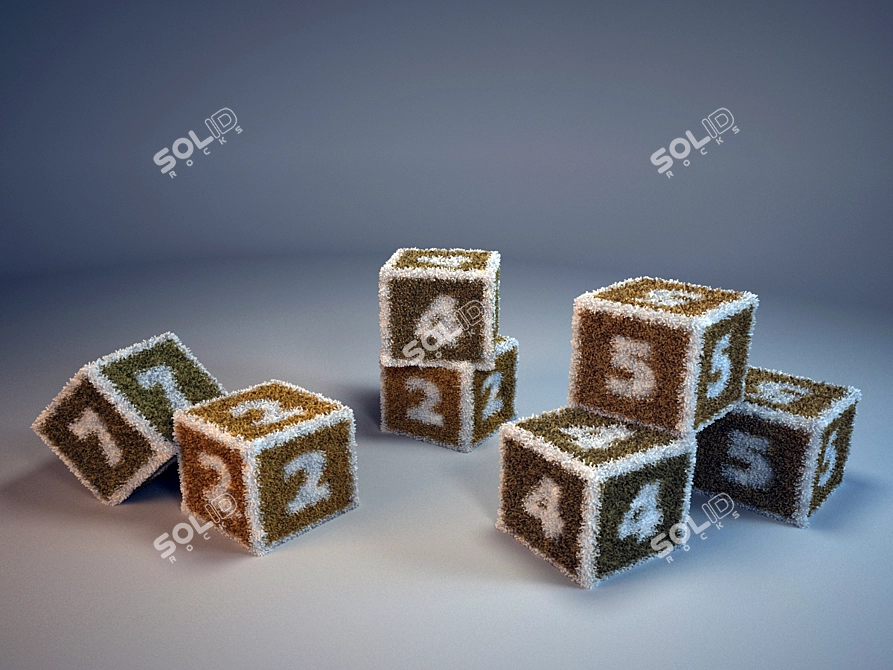 Playful Cubes: Imaginative Fun for Kids 3D model image 1