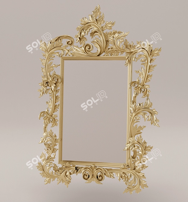 Reflective Elegance: 3D Mirror Design 3D model image 1