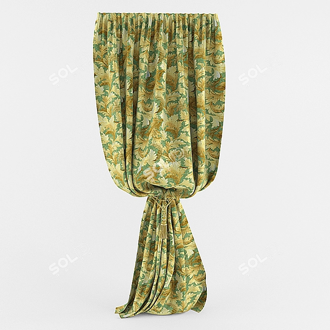 Elegant Drapery 3D model image 1