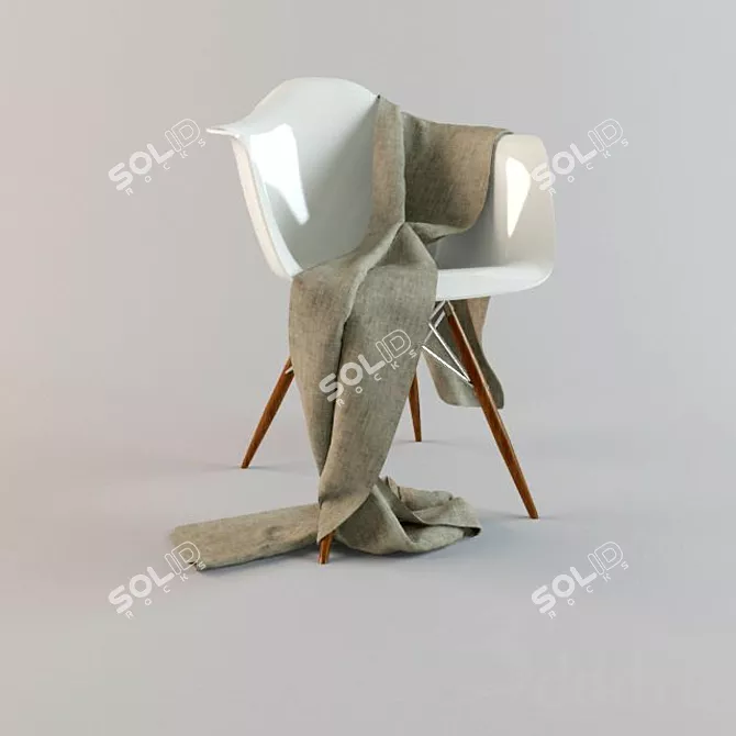 Modern Eames Plastic Chair: Stylish Comfort 3D model image 1