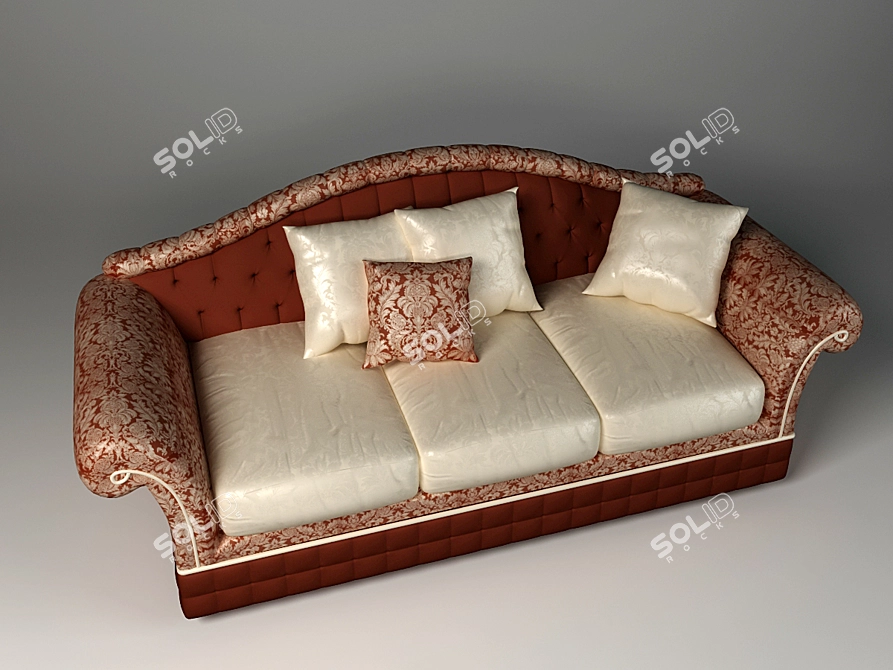 Elegant Comfort Sofa 3D model image 1