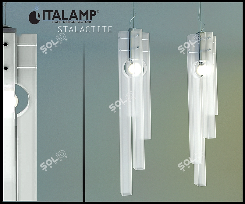 Stunning STALACTITE Pendant Light 3D model image 1