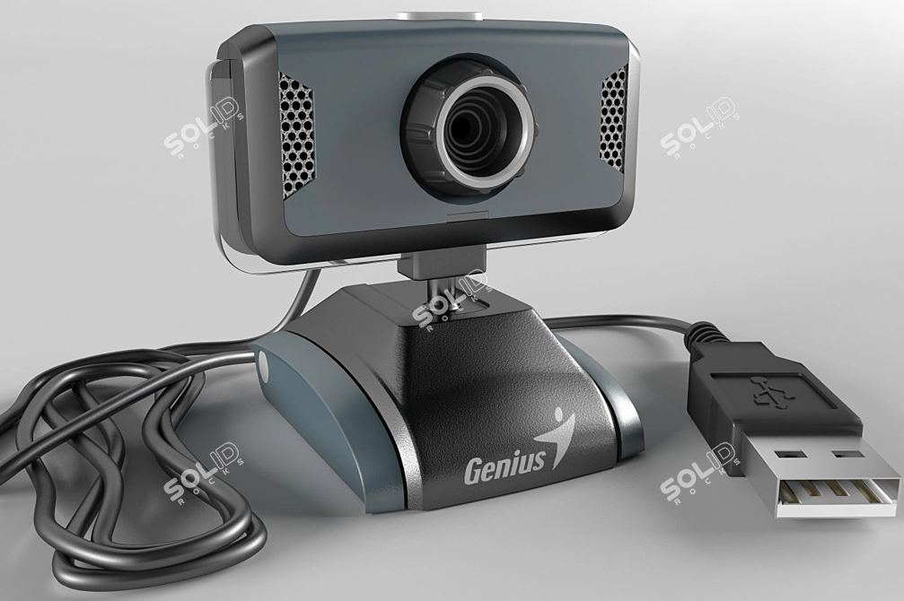 Genius FaceCam 1320: 1.3 MP Webcam with Microphone 3D model image 1