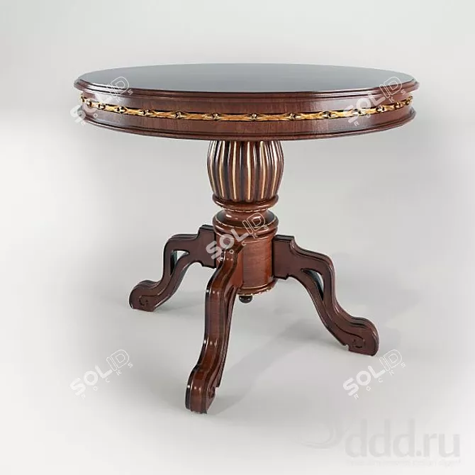 Elegant Round Table: 1200mm Diameter 3D model image 1