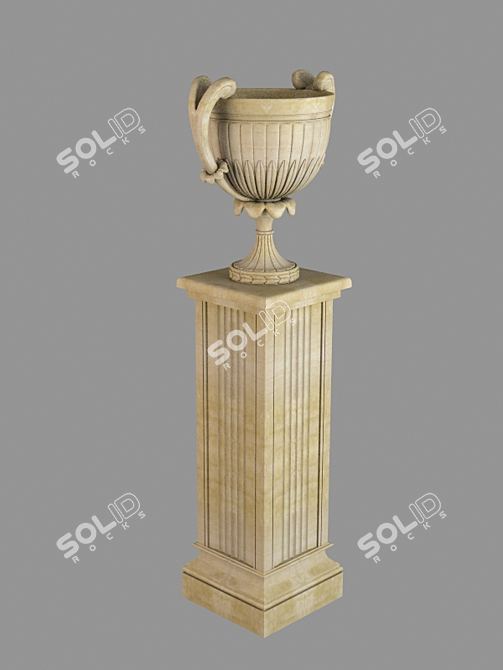 Chic Chelini Vase: Elegant Textures, Multiple Formats 3D model image 1