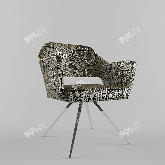 Fifty Salon Chair 3D model image 1