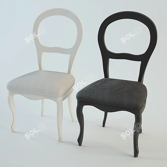 Elegant Visionnaire Etzel Chair 3D model image 1