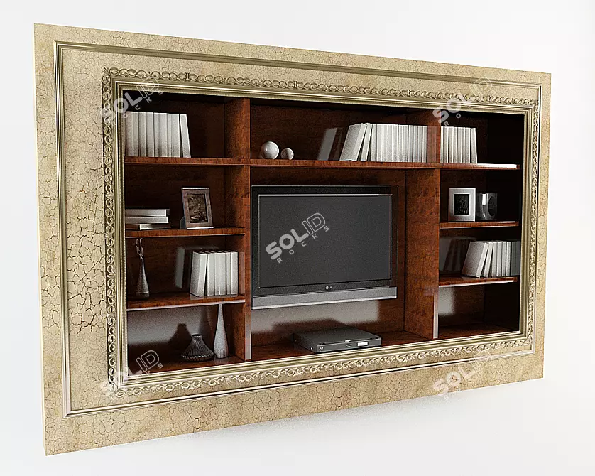 Versatile Built-in Wall Unit 3D model image 1