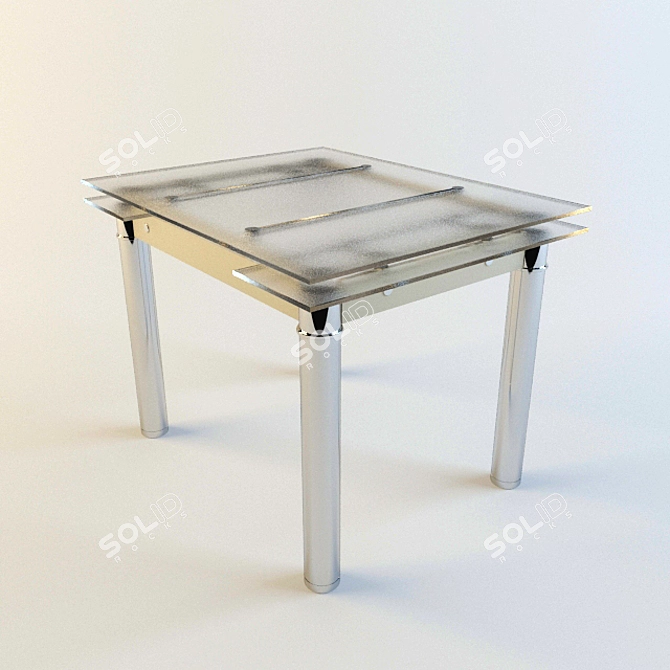 Foldable Dining Table: Convenient and Stylish 3D model image 1