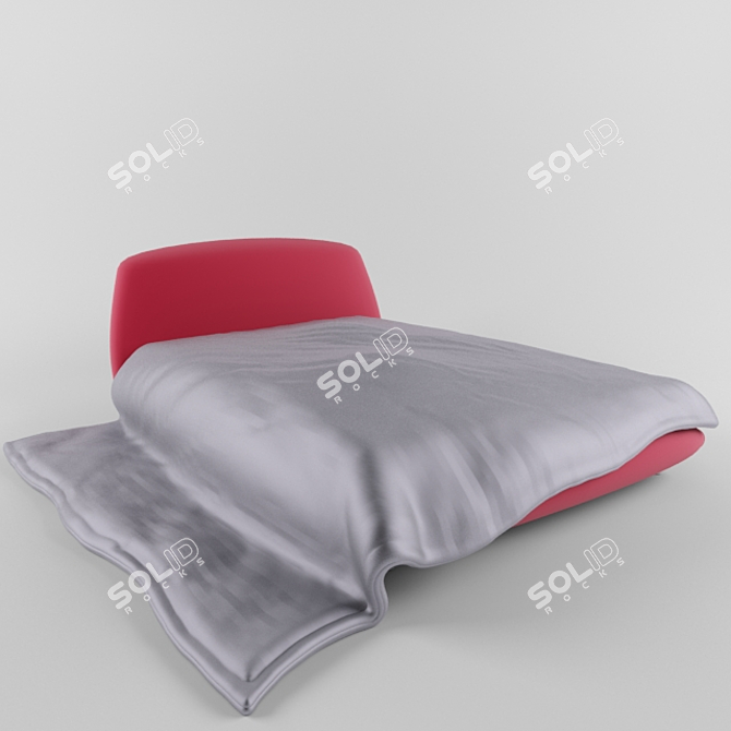 Avantgarde Style Bed 3D model image 1