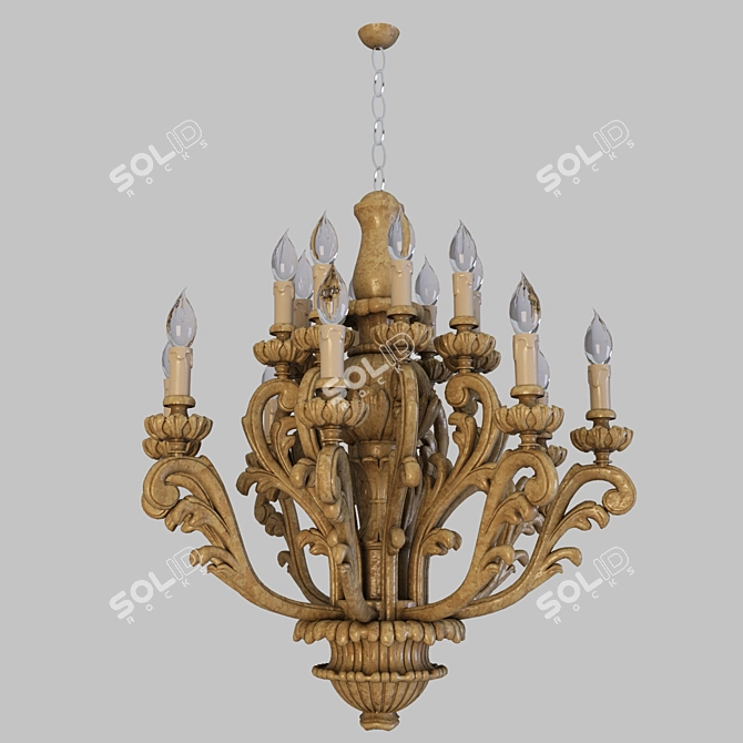 Charming Chelini Ceiling Light 3D model image 1