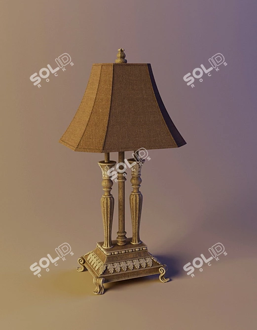 Title: Elegant Glow Table Lamp 3D model image 1