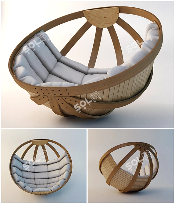 Relaxing Rocking Armchair 3D model image 1