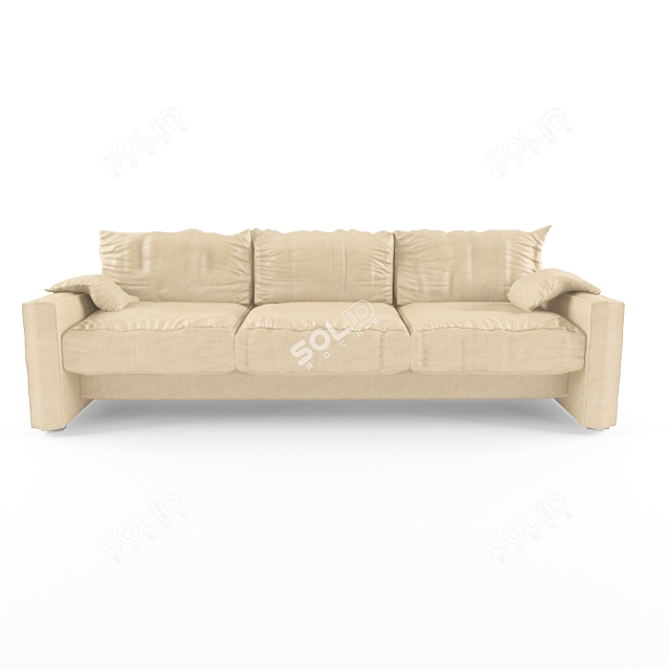 Italian Luxury: Svan 3-Seater Sofa 3D model image 1