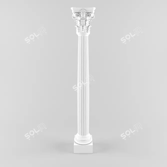 Corinthian Column, 2.9m 3D model image 1