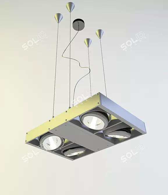 MiaLight: Stylish Pendant Light 3D model image 1