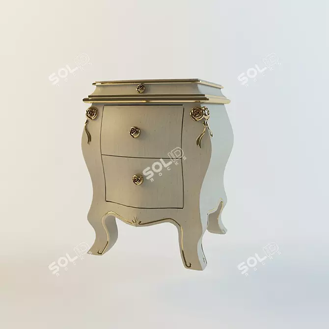 Tea Collection Bedside Table: Volpi 3D model image 1