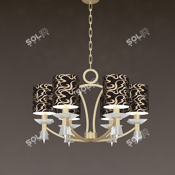 Modern Elegance: Brizzi Chandelier 3D model image 1