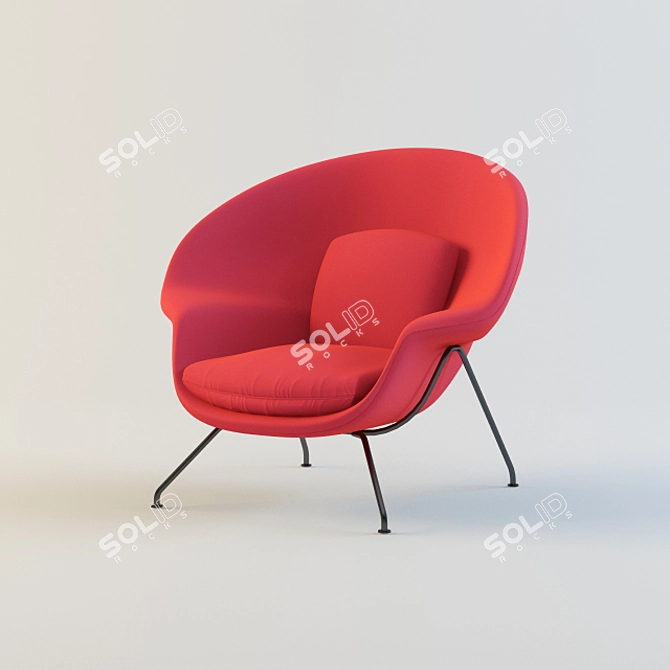 Elegance, Comfort, Womb Chair 3D model image 1
