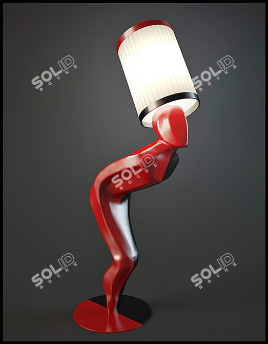 Sleek Illumination Tower 3D model image 1