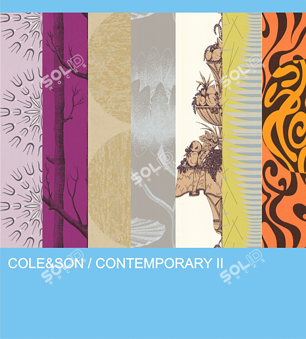 Modern Wallpaper Collection: Cole & Son 3D model image 1