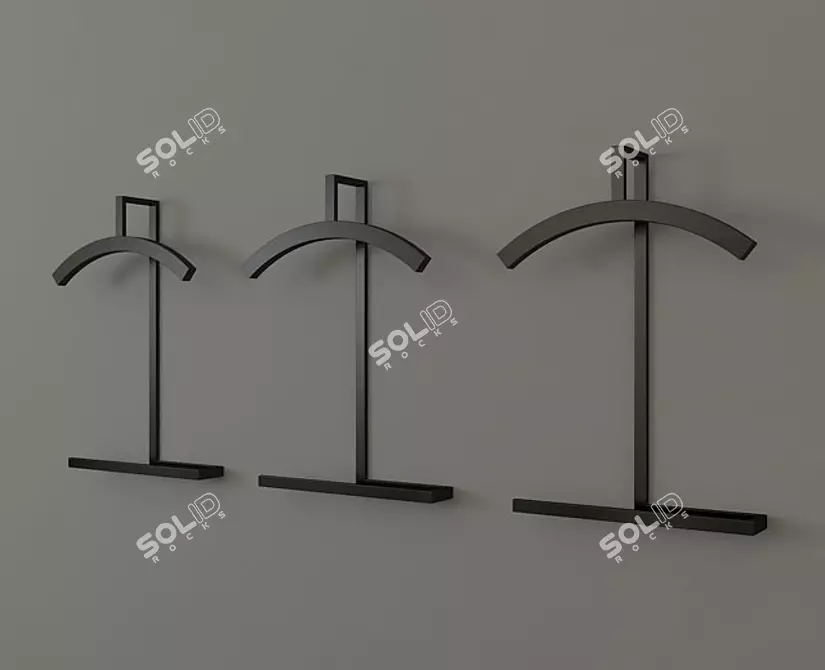 Porada Double | Wall-Mounted Coat Rack 3D model image 1