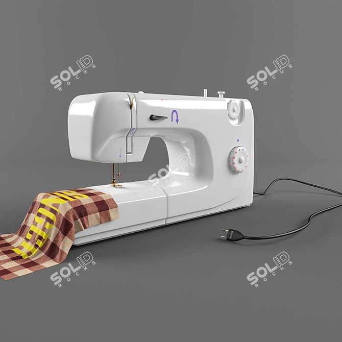 Singer 3D MAX 2010 V-Ray Sewing Machine 3D model image 1