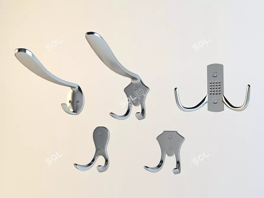 Fashion Hooks: Stylish Clothing Accessories 3D model image 1