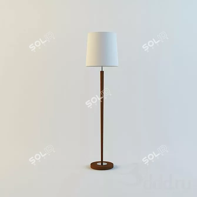 Platan Series: Elegant Floor Light 3D model image 1