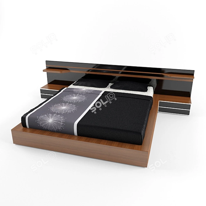 Sleek 05 Platform Bed: Ideanova 3D model image 1