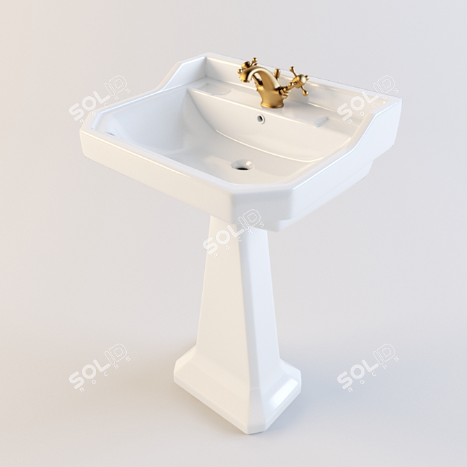 Elegant Cezares Triesta Sink 3D model image 1