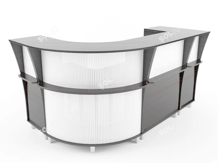 Sleek B&O Reception Desk 3D model image 1