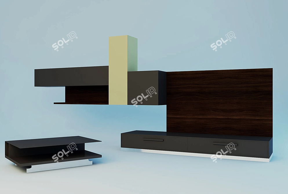 HULSTA LILAC Wall Unit 3D model image 1