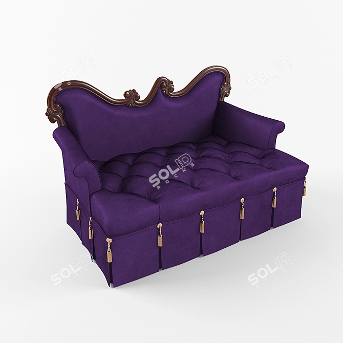 Minimalist Small Sofa 3D model image 1