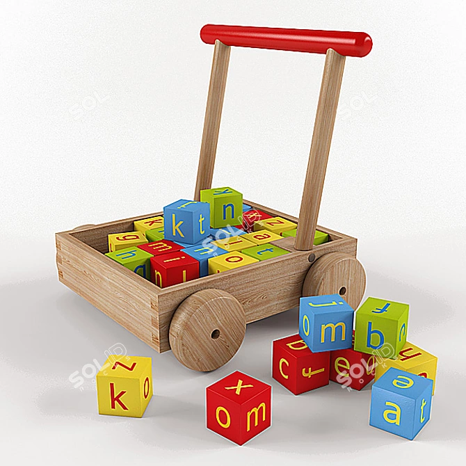 ABC Toy-Cart for Ages 3+ 3D model image 1