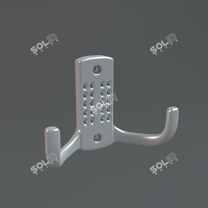 Sleek Wall Mount Hook 3D model image 1