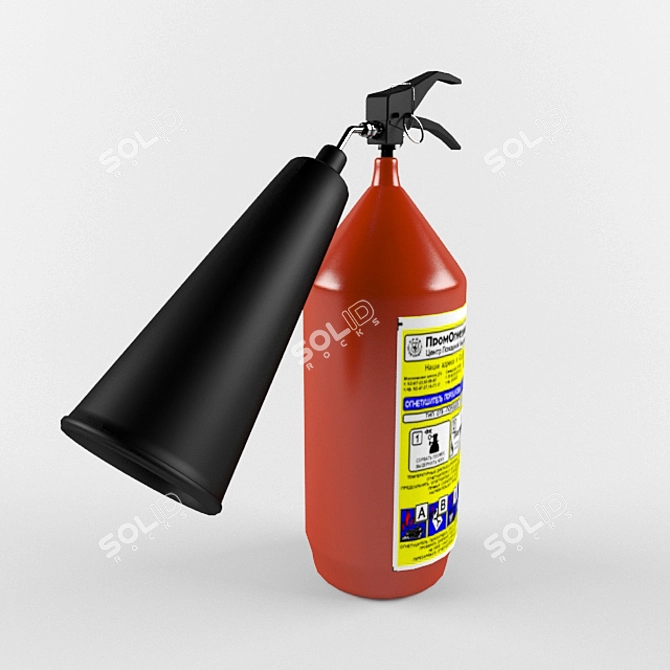 Fire Defender: Compact Fire Extinguisher 3D model image 1