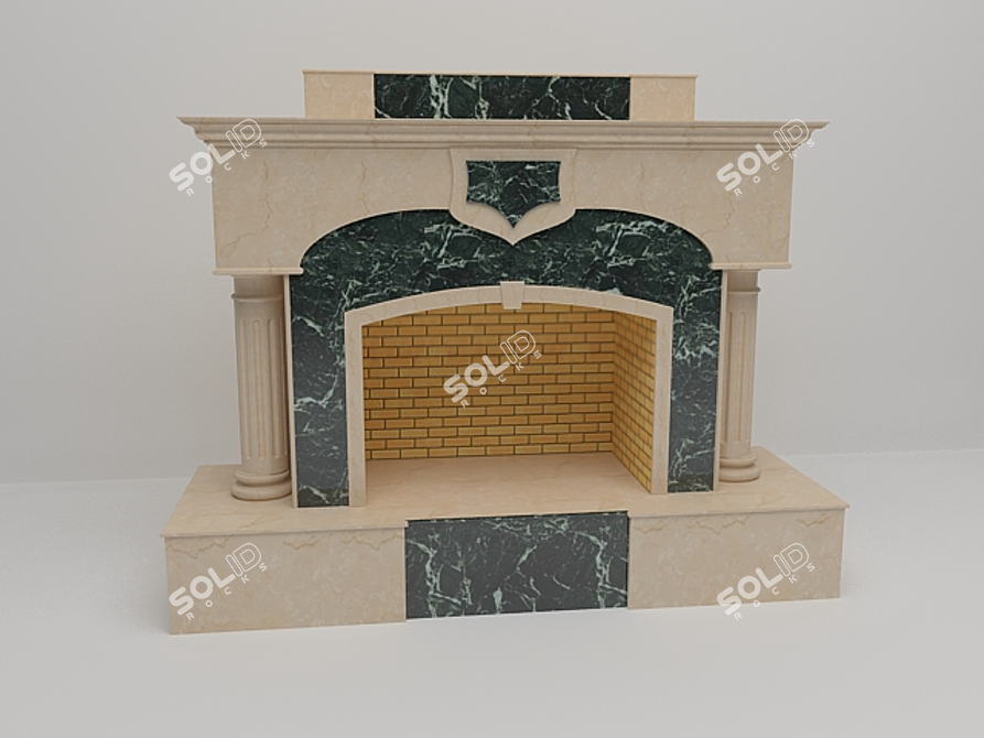 Cozy and Warm: Fireplace 3D model image 1