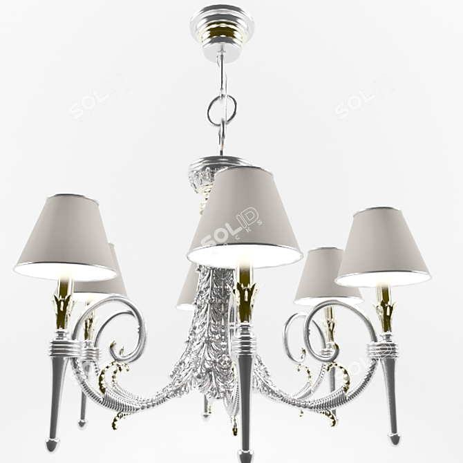 Retro-inspired Almerich Pendant Light 3D model image 1