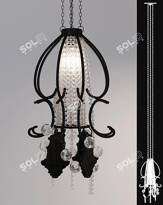 Italian Baga ArtCR24 Ceiling Lamp 3D model image 1