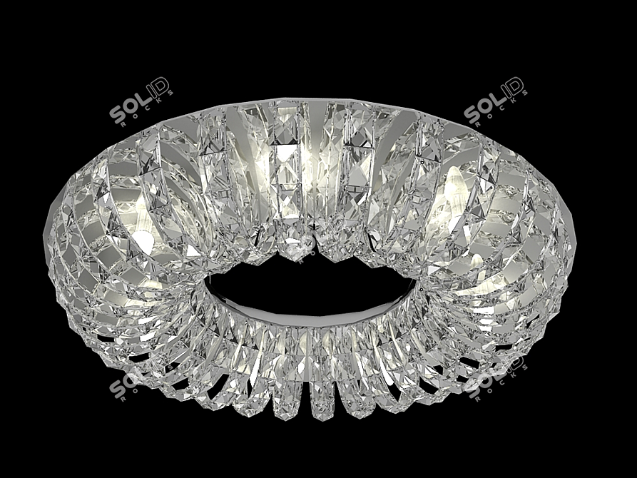 Glowing Textured Ceiling Light 3D model image 1