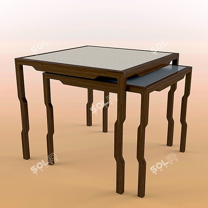 Elegant Chinese Table: 14000poly 3D model image 1