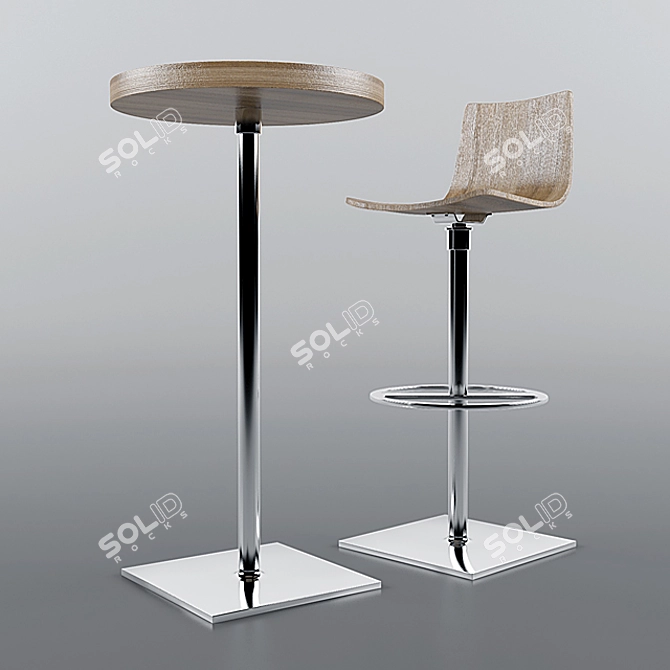 ErgoFold Chair & Table 3D model image 1