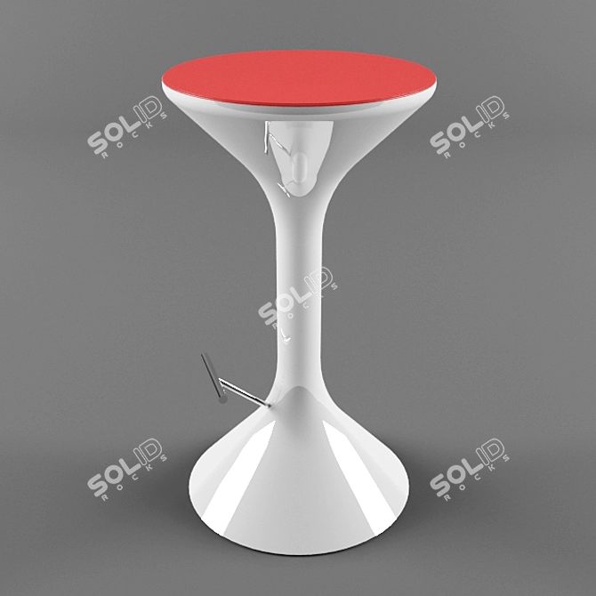 Stylish Showroom Plastic Chair 3D model image 1