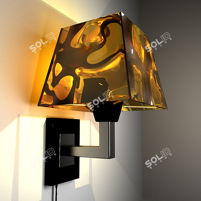 ARTE Lamp A1295AP-1BK FUJI: Elegant Italian Wall Sconce 3D model image 1