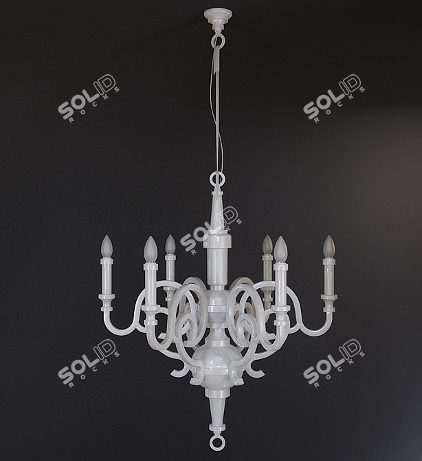 MOOOI Paper Chandelier: Perfect Proportions & Textured Elegance 3D model image 1