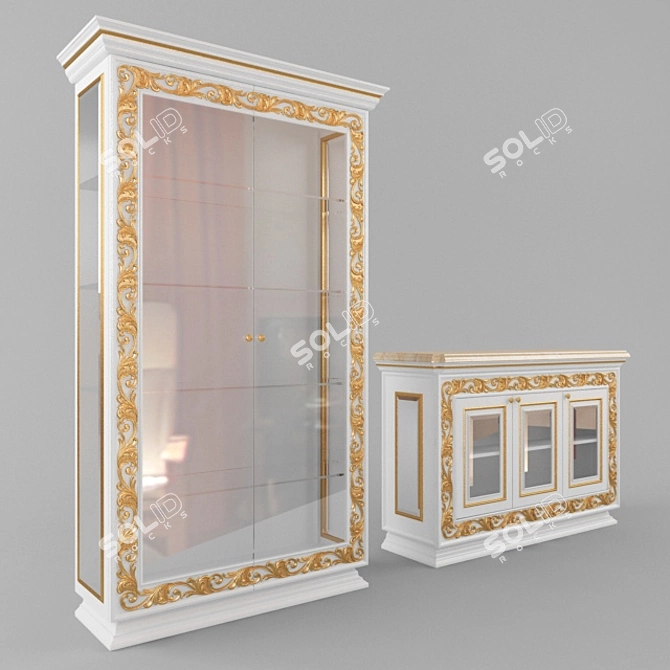 CASPANI TINO Summertime Showcase & Commode 3D model image 1